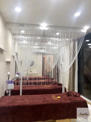 Rèm ngăn giữa phòng Spa